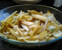 Batatas temperadas e assadas com casca