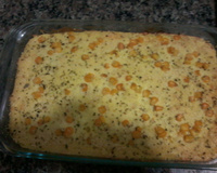 Batata assada ao creme de milho com queijo