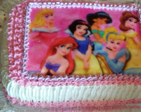 Bolo de aniversário de pêssego