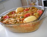 Arroz com bacalhau