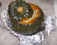 Fricassê de frango na abóbora moranga