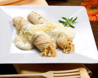 Sobrou frango? Transforme-o em um crepe de queijo irresistível que salva o seu jantar