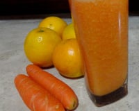 Receita de suco de laranja e cenoura
