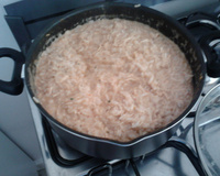 Risoto de frango com creme de leite