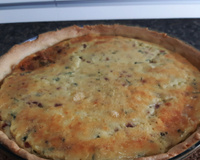 Quiche de alho poró com bacon