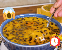 Só 3 ingredientes e você faz em 5 minutos: mousse de maracujá IRRESISTÍVEL é a sobremesa que você tava procurando