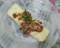 Panqueca de molho à bolonhesa