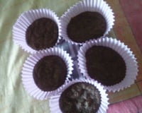 Bolinho de aveia com banana e cacau