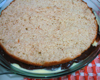 Pavê de maracujá com creme de chocolate ao pão de ló