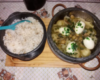 Bacalhau na panela de pedra