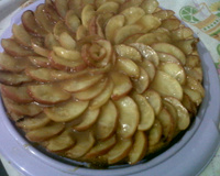 Sablé de maçãs e caramelo