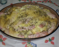 Couve-flor com presunto e mussarela