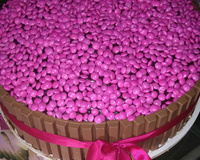 Bolo de aniversário com kit kat