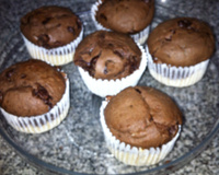 Muffins de chocolate e laranja