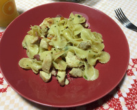 Macarrão alho e óleo com frango