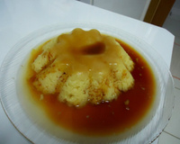 Pudim de pão no micro-ondas