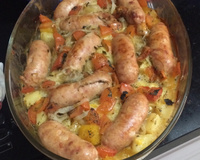 linguiça de frango ao forno