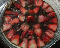 Sobremesa chococreme com morango