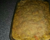 Souflé de legumes com carne moída