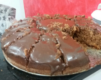 Bolo de iogurte e creme de avelã