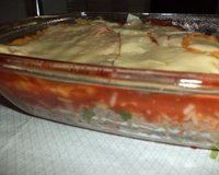 Arroz com calabresa e purê de mandioquinha