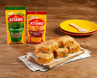 Torta caipira com orégano e açafrão da terra