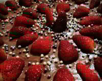 Pavê de morango com chocolate