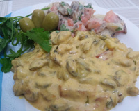 Sururu a quatro queijos