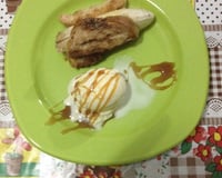 Rolinhos de banana com doce de leite