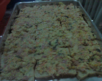 Torta de pão assada