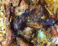 Coelho assado ao molho de laranja