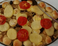 Bacalhau assado com batatas