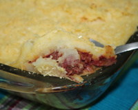 Escondidinho de carne seca com purê de batatas