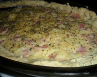 Quiche de queijo e presunto