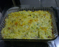 Purê de batata com repolho ao forno