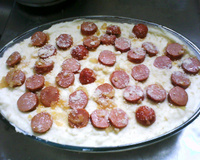 Escondidinho de salsicha