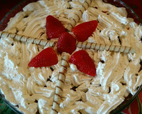 Pavê de morango com chocolate