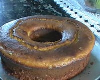 Bolo de milho sem açúcar com leite condensado