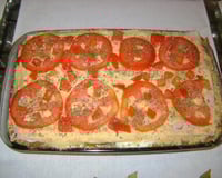 Lasanha ao molho bolonhesa e molho branco