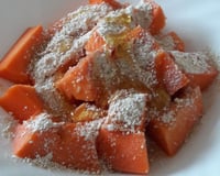 Mamão com aveia e mel