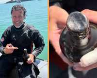 Você teria coragem? Cerveja de 162 anos é encontrada no fundo do mar por mergulhadores e pode estar própria para consumo