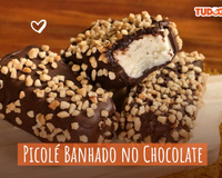 Picolé banhado no chocolate