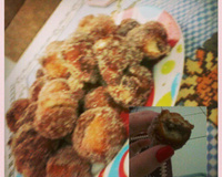 Bolinho de chuva com doce de leite