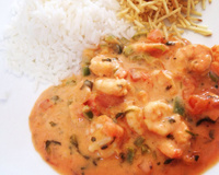 Estrogonofe de camarão