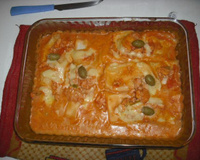 Lasanha de massa de pastel