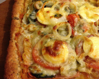 Pizza integral de escarola (chicória)