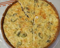 Quiche integral de ricota e brócolis