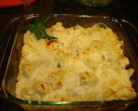 Filé de frango com couve flor ao forno