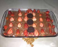 Torta de morango com brigadeiro e oreo