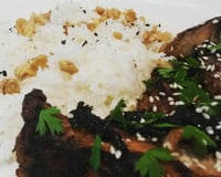 Frango com shoyu e gengibre